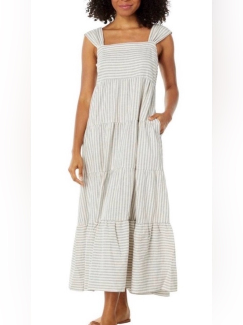 Madewell Striped Tiered Maxi Dress